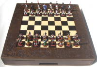 Шахматы эксклюзивные "Бородинское сражение" мореный дуб 47 х 47 см