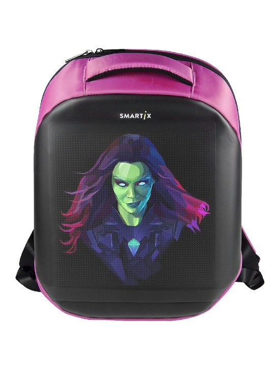 Рюкзак с LED дисплеем SMARTIX LED 4S Plus Розовый (PowerBank 10000 mAh в комплекте)