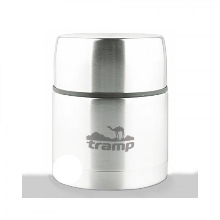 Термос Tramp с широким горлом 0,5 л серый