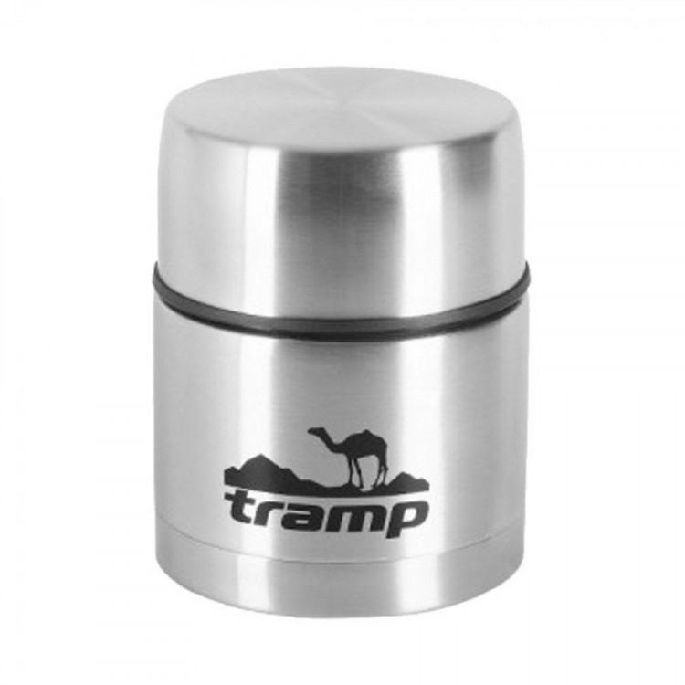 Термос Tramp с широким горлом 1л серый